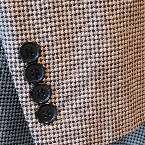 Men's Sport Coat, Suit Jacket, Blazer 2XLT Gray/Black Checked - Picture 10 of 12